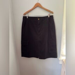 a.n.a Black A-Line Skirt with Cargo Pockets